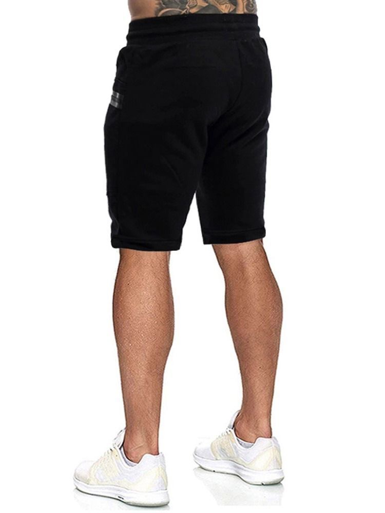 Straight Pocket Color Block Sport-schnürshorts Für Herren