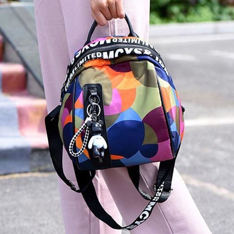 Fashion Print Oxford Letter Rucksack