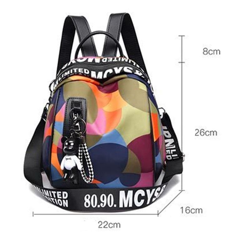 Fashion Print Oxford Letter Rucksack