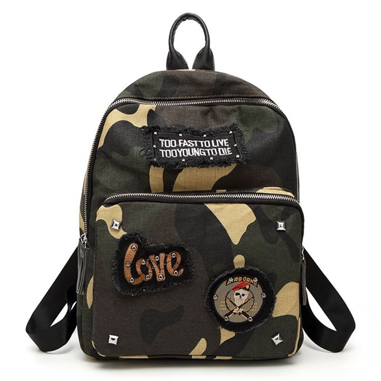 Oxford-rucksack Im Modischen Camouflage-design