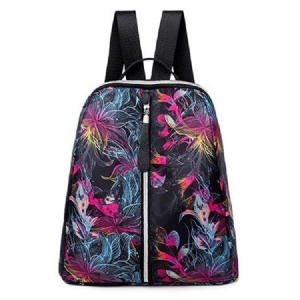 Oxford-rucksack Mit Fisch-print