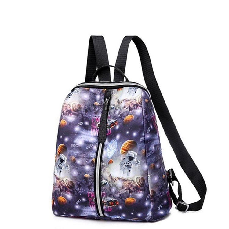 Oxford-rucksack Mit Fisch-print