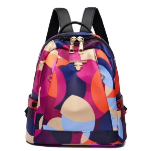 Oxford-rucksack Mit Geometrie-print