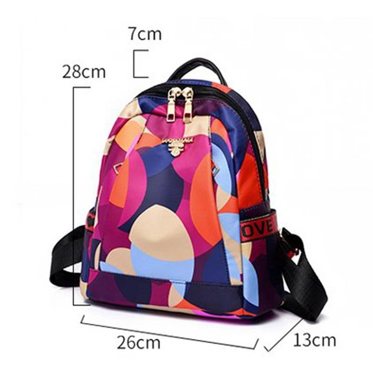 Oxford-rucksack Mit Geometrie-print