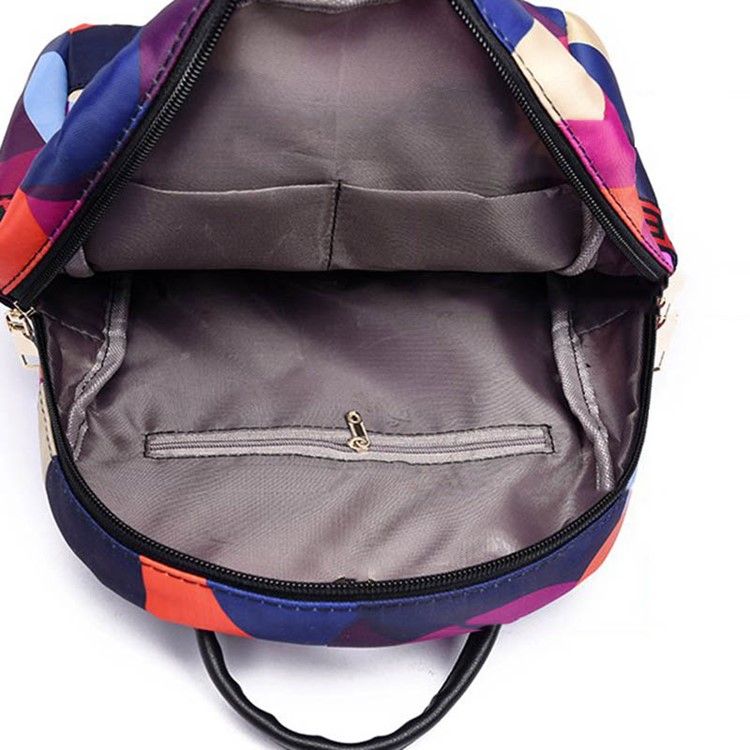 Oxford-rucksack Mit Geometrie-print