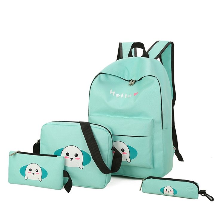 Schöner Cartoon-muster Canvas Rucksack (vier Taschen Set)