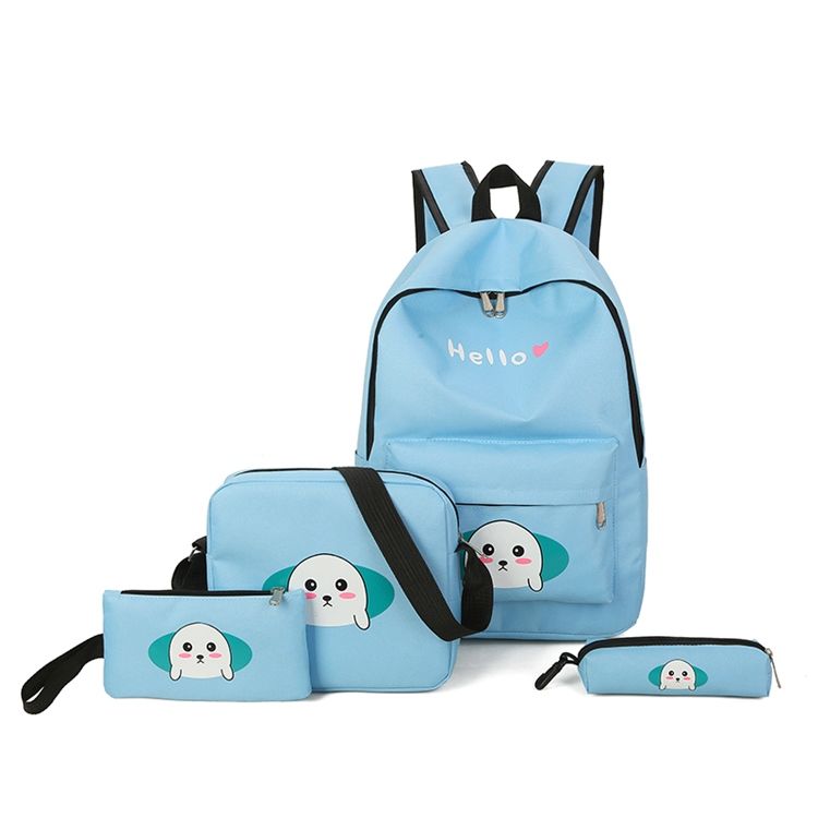 Schöner Cartoon-muster Canvas Rucksack (vier Taschen Set)