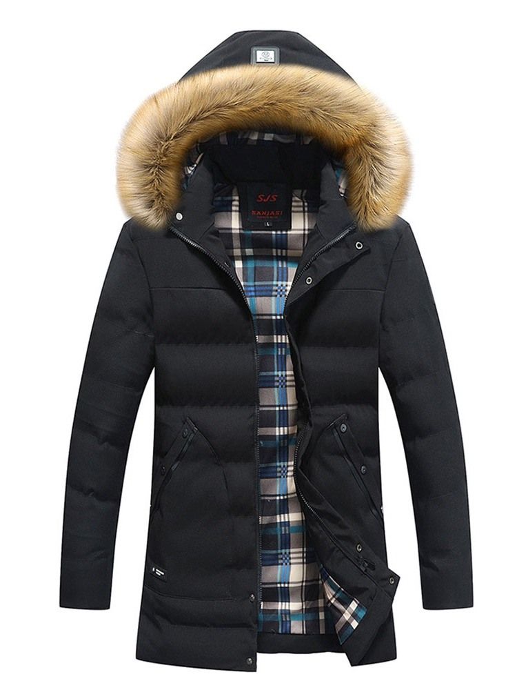 Color Block Korean Zipper Herren Daunenjacke