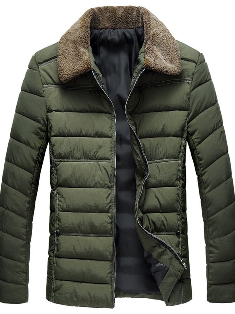 Europäische Herren Daunenjacke Mit Farbblock-patchwork-revers