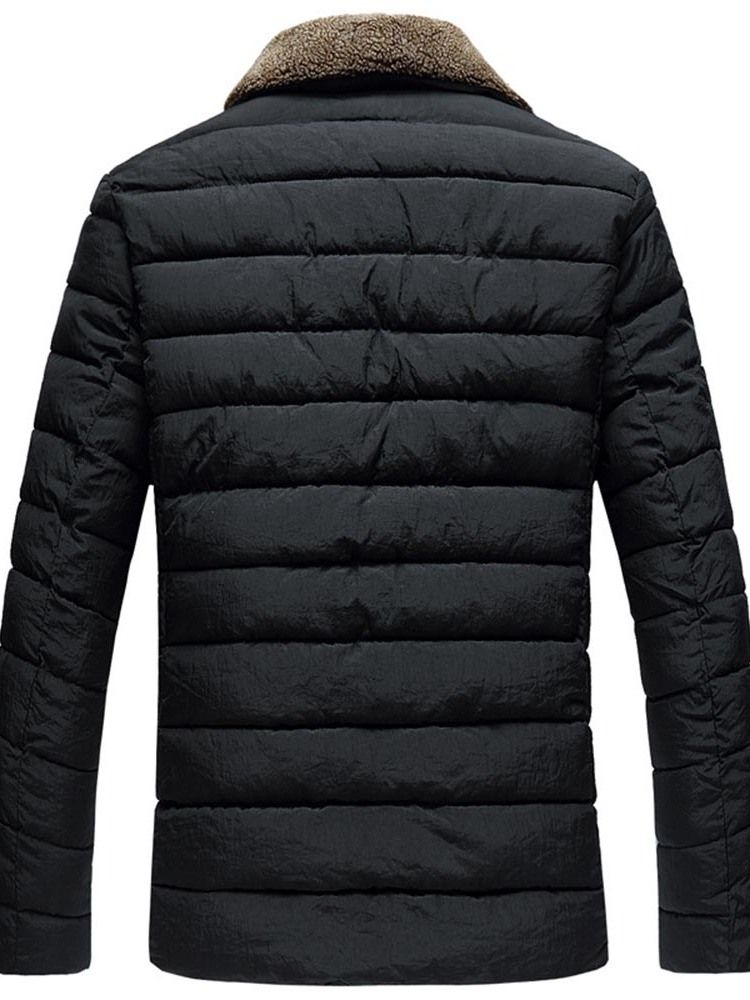 Europäische Herren Daunenjacke Mit Farbblock-patchwork-revers