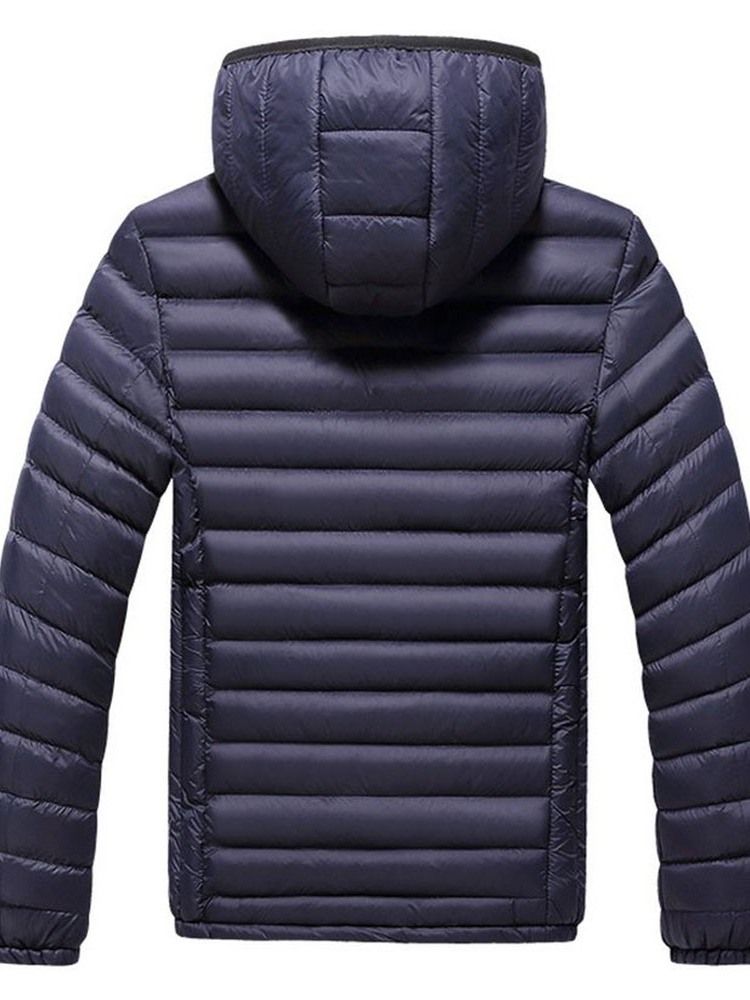 Kapuzenreißverschluss Standard Herren Casual Daunenjacke