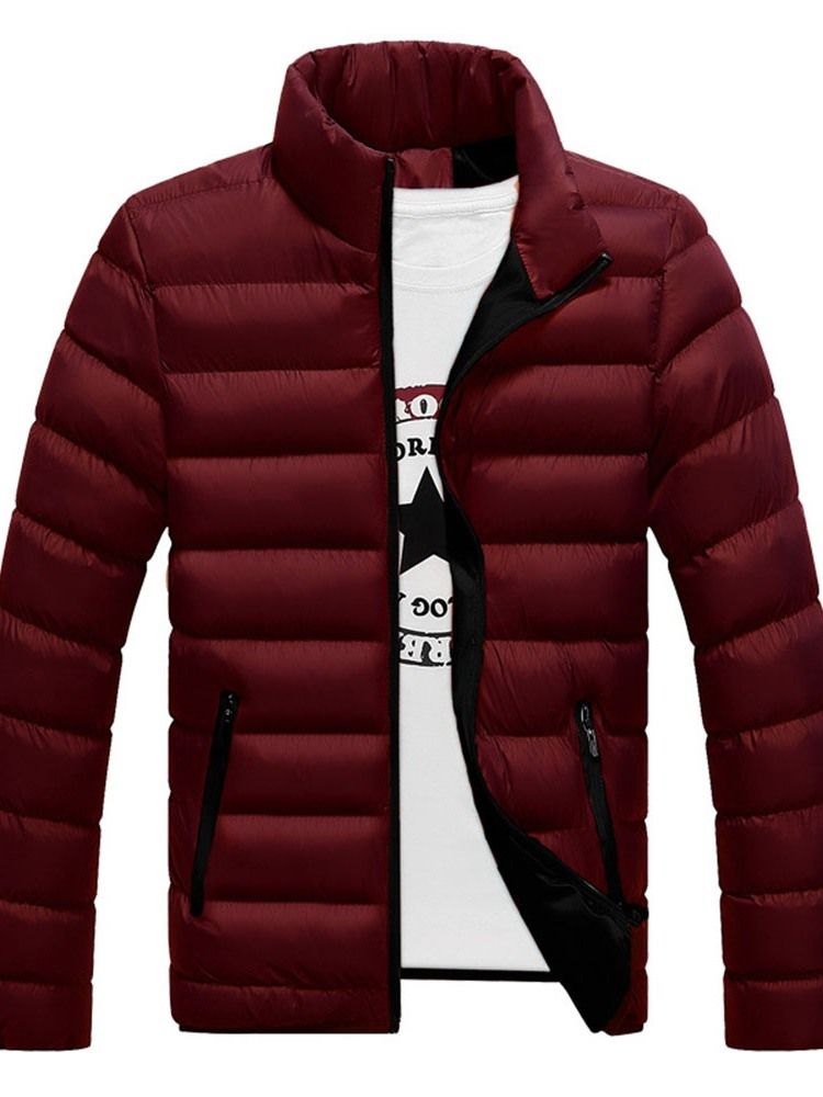 Kragen Standard Zipper Casual Herren Daunenjacke