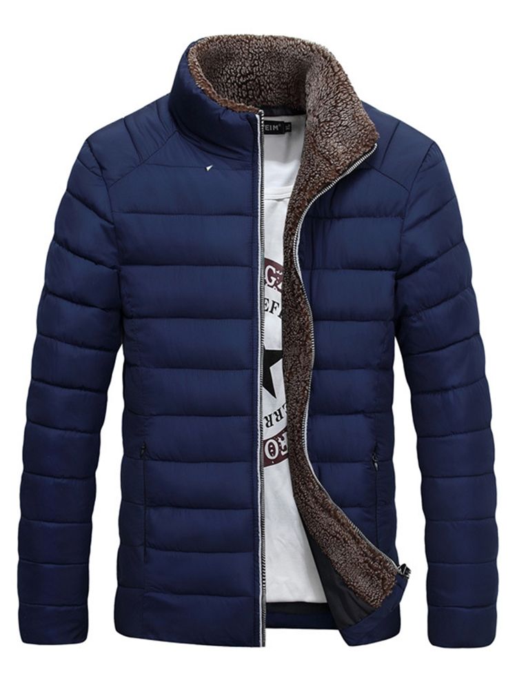 Plain Stehkragen Verdicken Warm Vogue Herren Wintermantel