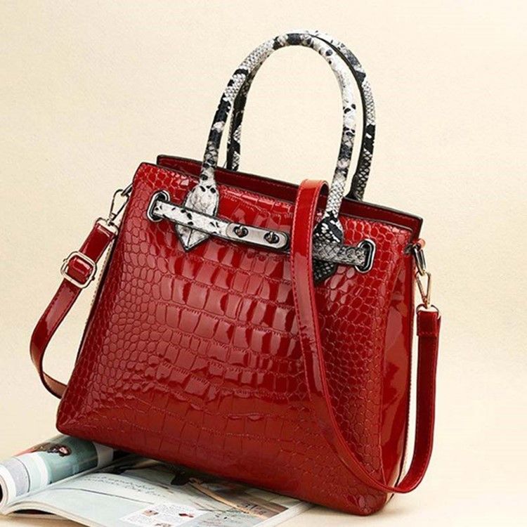 Alligator Thread Pu Square Handtasche