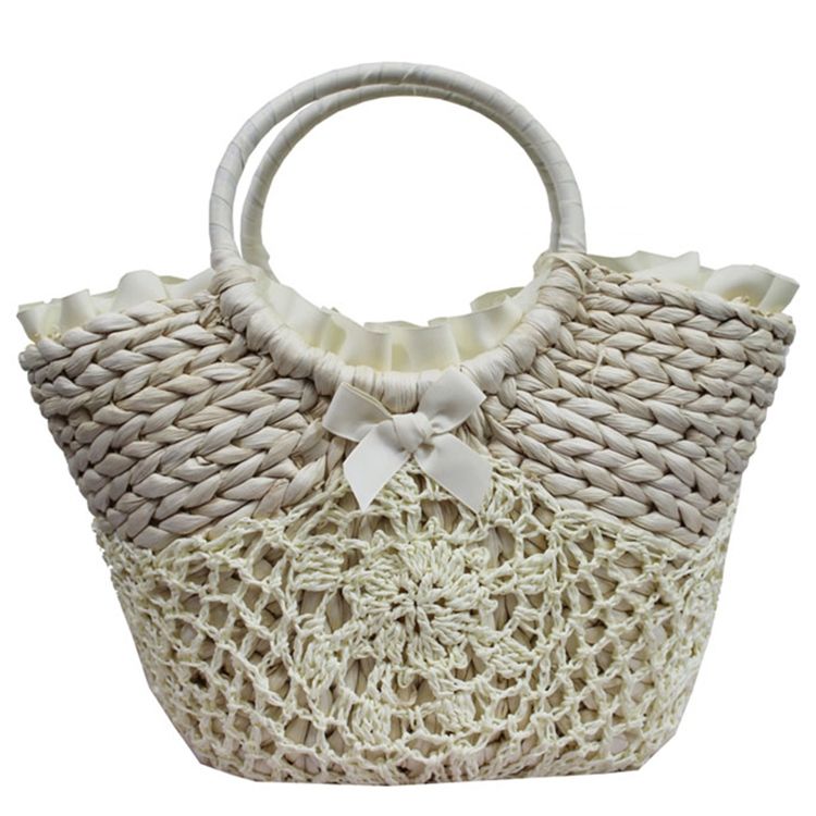 Casual Bowknot Crochet Strohhandtasche