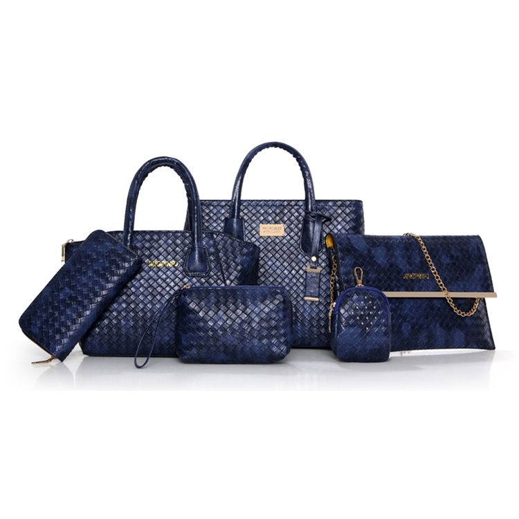 Casual Gestrickte Pu Damen Handtasche (6 Taschen Set)