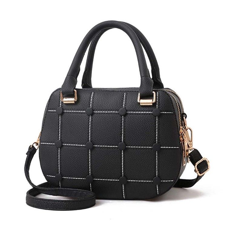 Casual Plaid Zipper Damen Sattel Handtasche