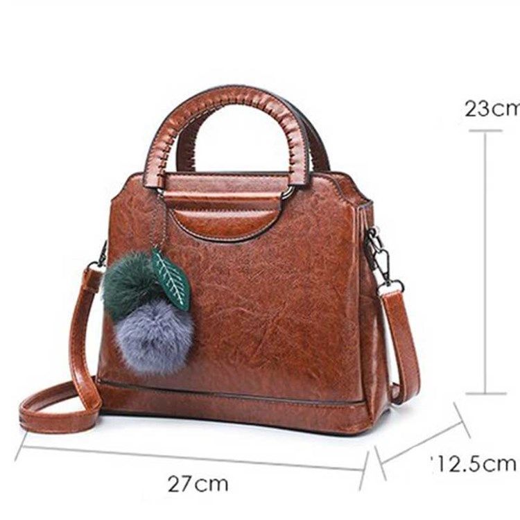 Faden Pu Plain Damen Tasche