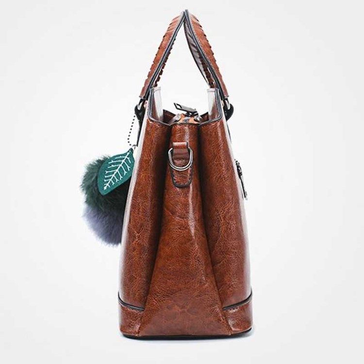 Faden Pu Plain Damen Tasche