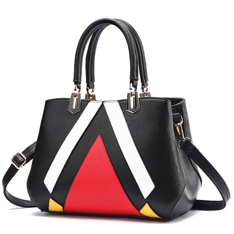 Geometrische Patchwork-handtasche