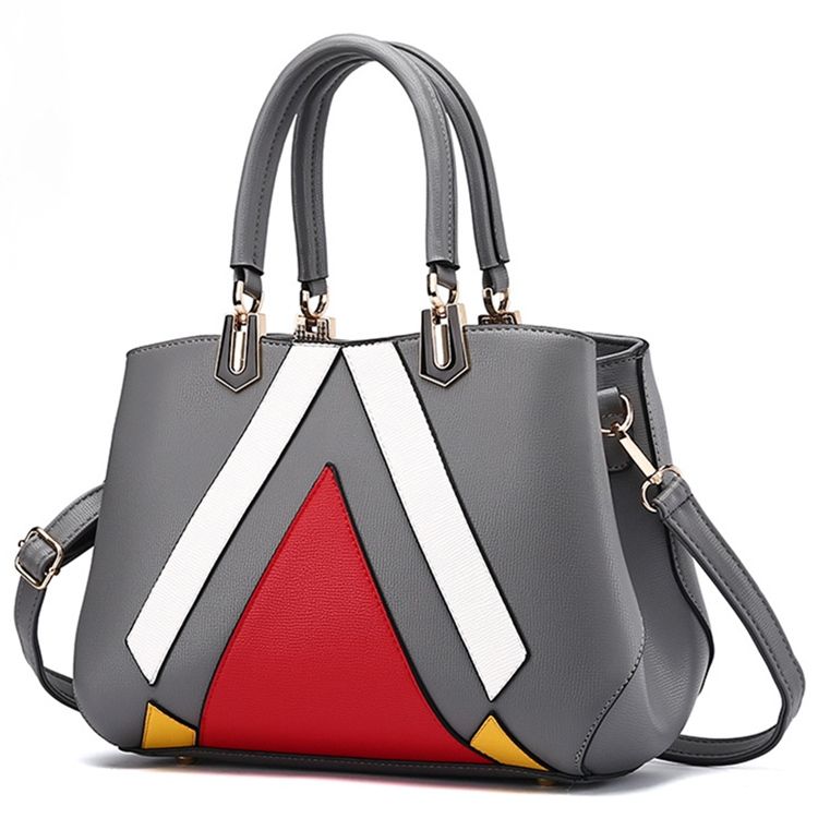 Geometrische Patchwork-handtasche