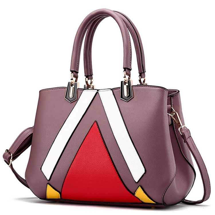 Geometrische Patchwork-handtasche