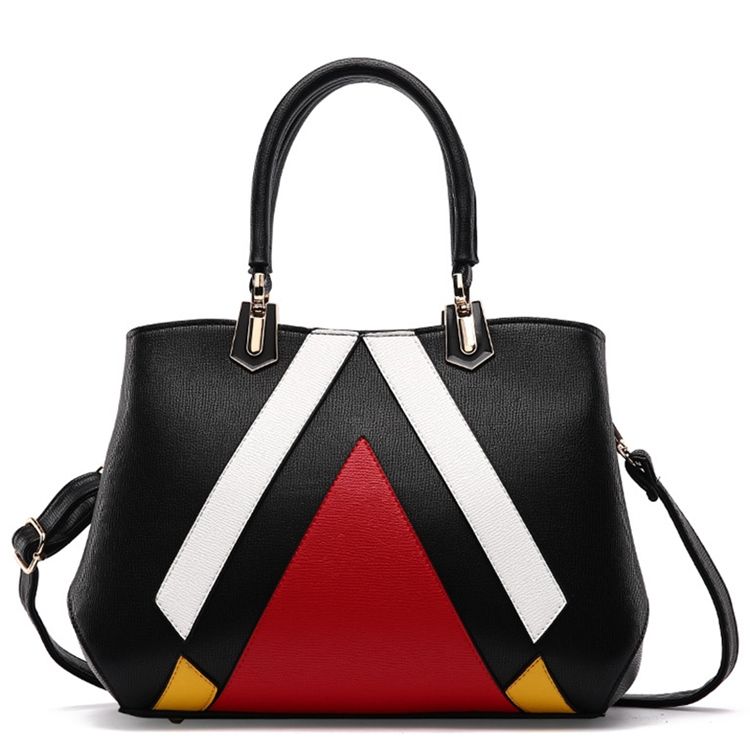 Geometrische Patchwork-handtasche