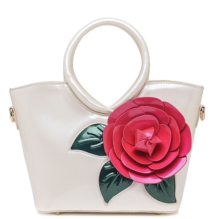 Ladylike Vivid Flower Verzierte Handtasche