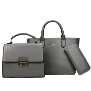 Occident Style Einfarbige Handtasche (3 Taschen)