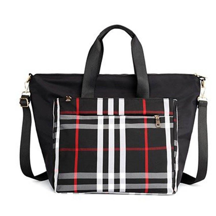 Pu Patchwork Plaid Grid Umhängetasche