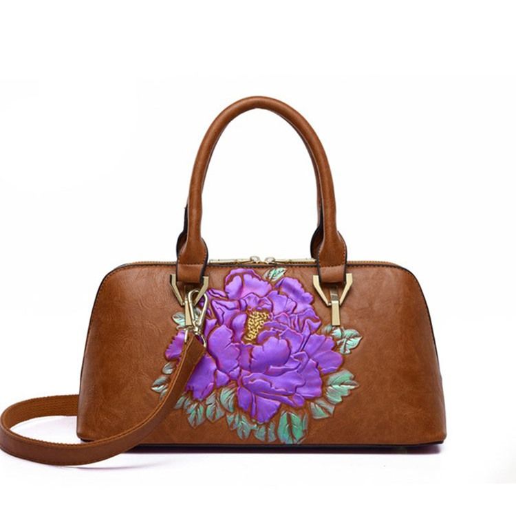 Pu-prägung Blumen Rechteck Handtaschen