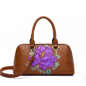 Pu-prägung Blumen Rechteck Handtaschen