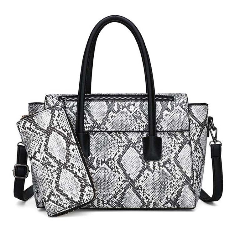 Serpentine Snake-grain Patternthread Pu Handtasche