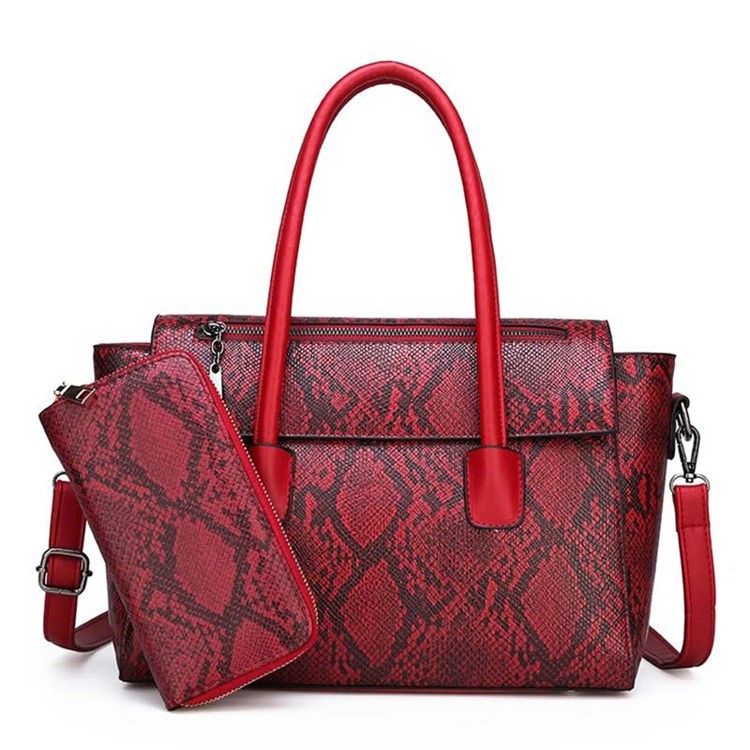 Serpentine Snake-grain Patternthread Pu Handtasche