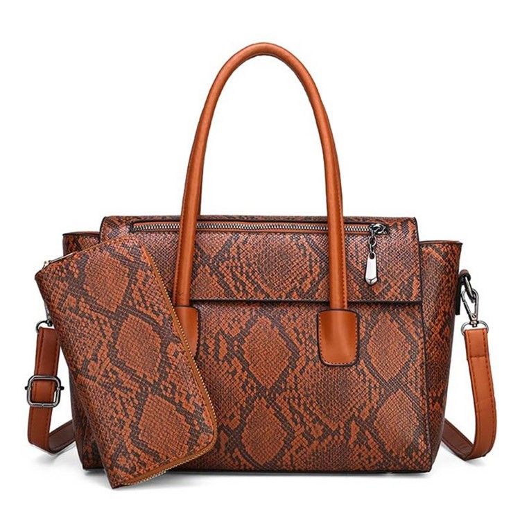 Serpentine Snake-grain Patternthread Pu Handtasche