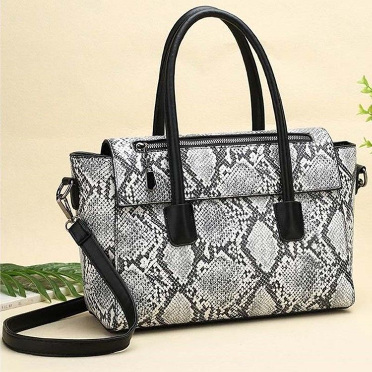 Serpentine Snake-grain Patternthread Pu Handtasche