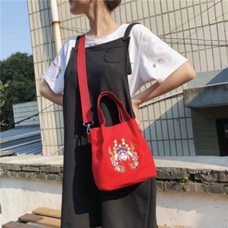 Tote Bags Im Cartoon-stil Mit Leinwanddruck