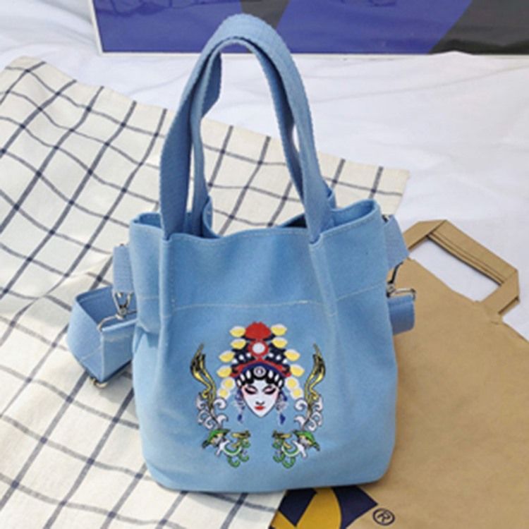 Tote Bags Im Cartoon-stil Mit Leinwanddruck