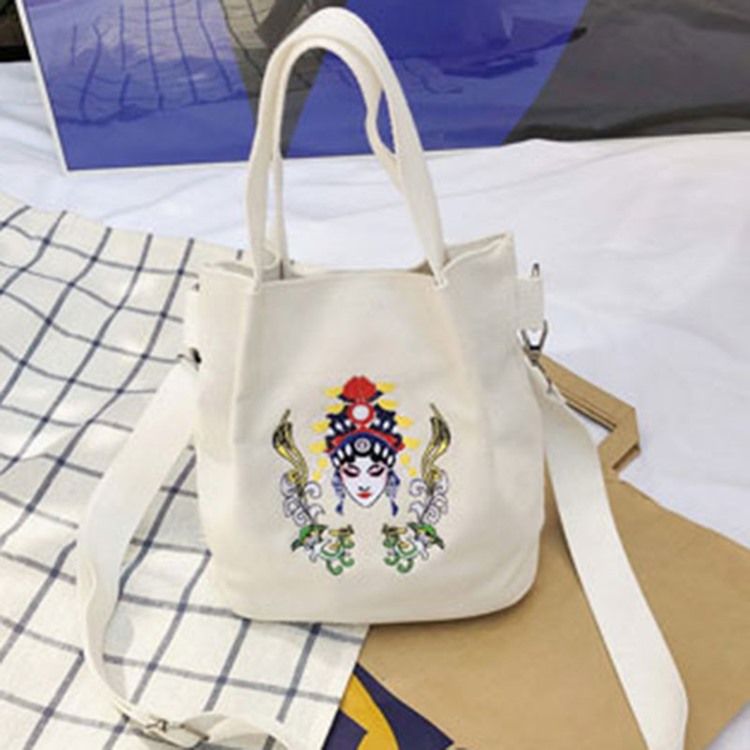 Tote Bags Im Cartoon-stil Mit Leinwanddruck