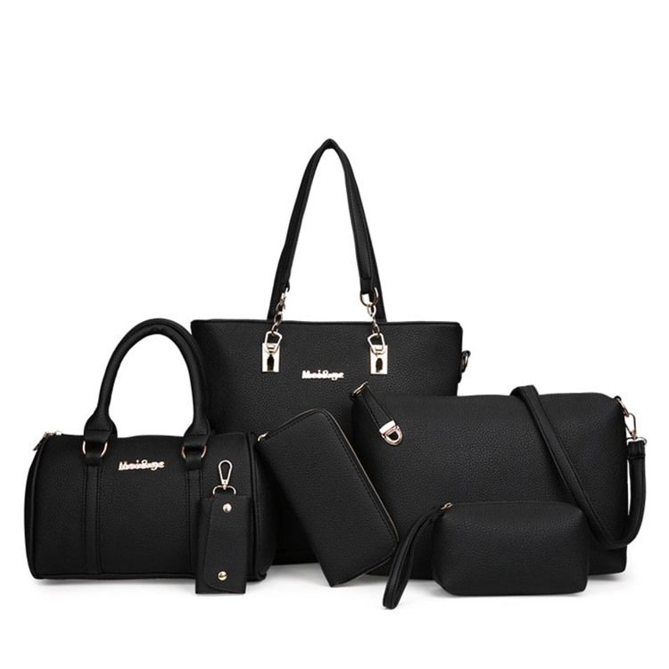 Trendige Gut Passende Einfarbige Handtasche (6 Taschen Set)