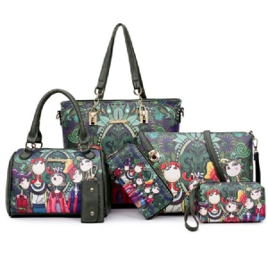 Vogue Drama Character Print Handtaschen (6 Taschen)