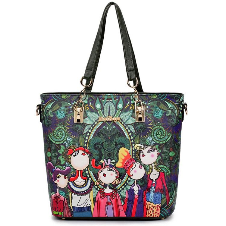 Vogue Drama Character Print Handtaschen (6 Taschen)