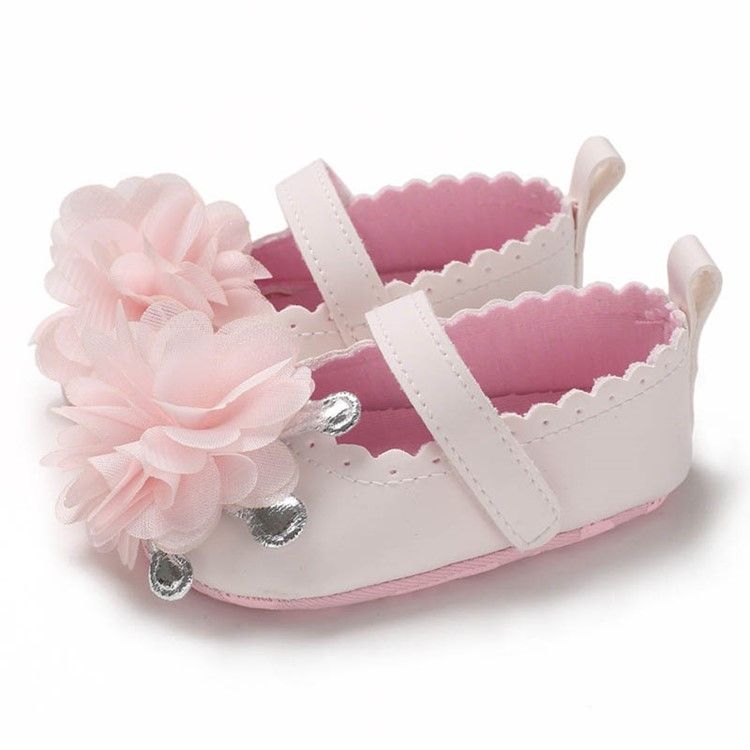 Baby-kleinkind-schuhe Mit Blumenklettverschluss