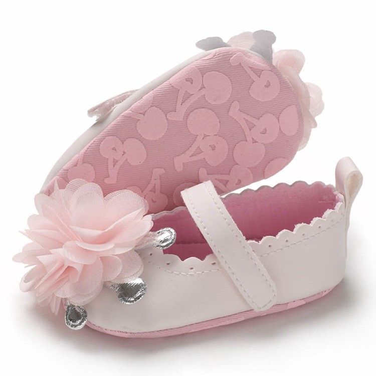 Baby-kleinkind-schuhe Mit Blumenklettverschluss