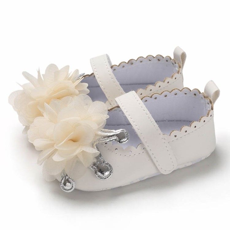 Baby-kleinkind-schuhe Mit Blumenklettverschluss