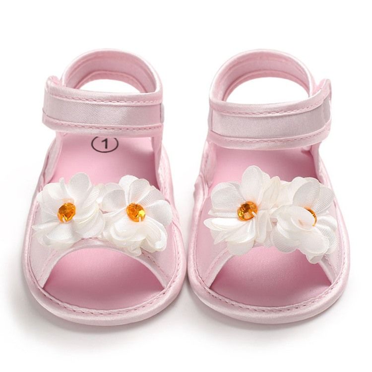 Babyschuhe Mit 3d-blumenklettverschluss