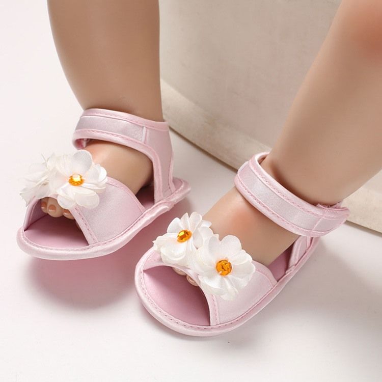 Babyschuhe Mit 3d-blumenklettverschluss