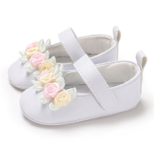 Babyschuhe Mit Blumenklettverschluss