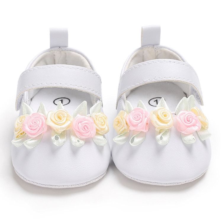 Babyschuhe Mit Blumenklettverschluss