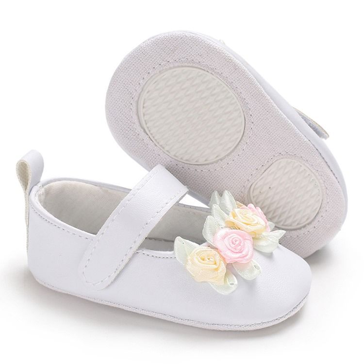 Babyschuhe Mit Blumenklettverschluss